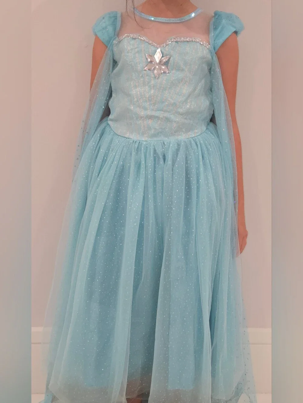 Sparkling Light Blue Kids Princess Costume Dress